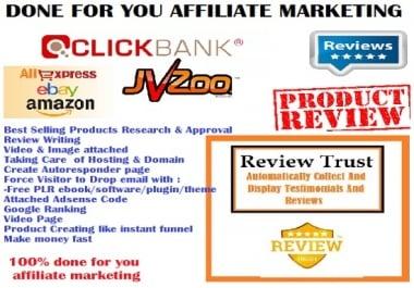 Done all for you affiliate marketing website income guarantee
