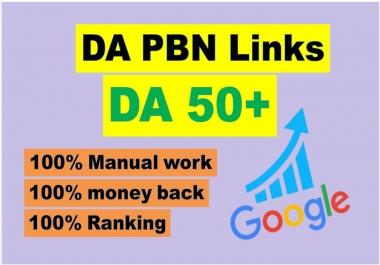 Create 100 High Quality HomePage DA 50+ PBN Backlinks