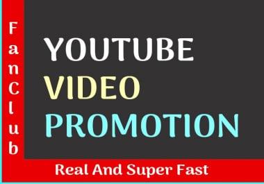 YOUTUBE VIDEO PROMOTION AND MARKETING REAL ORGANIC SERVICE