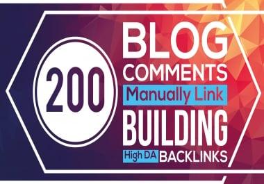 200 High Metrics Blog Comments With DoFollow Backlinks