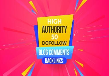 HIGH Authority 50 DOFOLLOW BLOG COMMENTS BACKLINKS