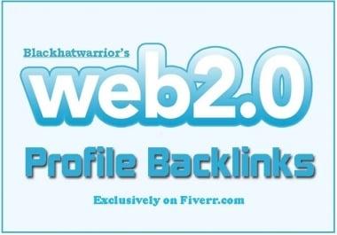 Provide 150 web 2, 0 profile backlinks on high page rank sites