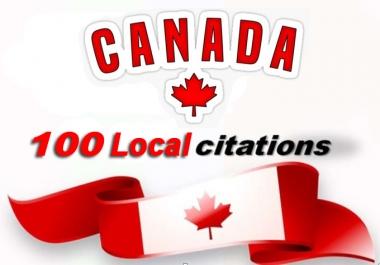I will do best 100 Live CANADA local SEO citations/Listings. Satisfaction Guaranteed