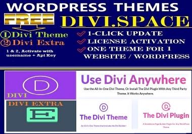 Install Divi Anywhere Theme With Username Plus Api Key / Divi Space Optional