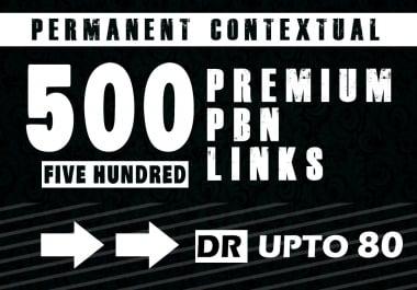 500 High Quality Permanent Contextual PBN Links UPTO DR DA 80 With Drip Feed