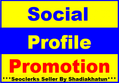 Add Social Media Profile Promotion High Quality Super Fast Delivery