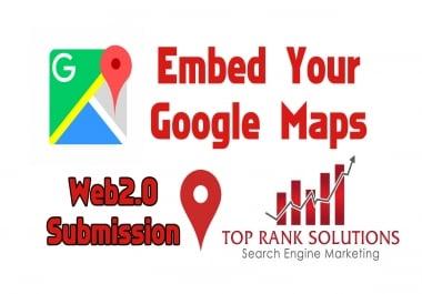 embed your google maps in 2500 web2.0 sites to get Local Ranking