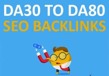 create 10 high authority seo backlinks from DA 80