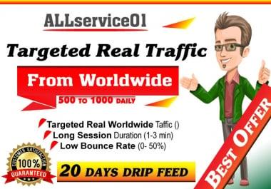 Real human traffic to your website/blog