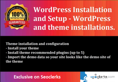 I will install WordPress theme on cPanel,  WordPress setup,  install plugin