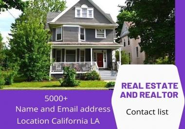 5000 Contact USA real estate agents email database B2B Lead generation