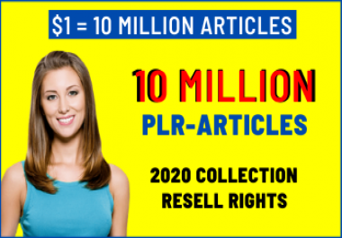 10 million PLR article package with resell rights