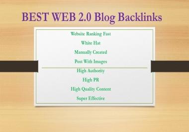 10 Manually High DA Web 2.0 and 500 2nd Tier Backlinks