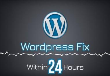 I will Fix Any error/bugs on your WordPress site