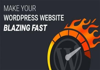 I will speed up your wordpress website 2x speed guaranteed
