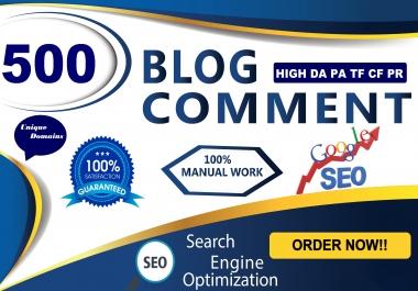 Create 500 High Quality Blog Comments Backlinks