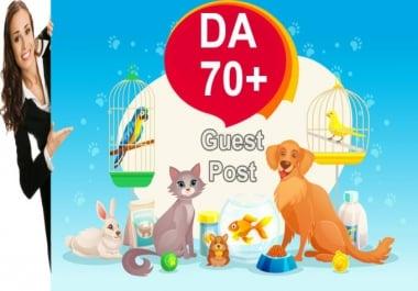 Make Guest post on DA 75+ Dogs or Pet Blog