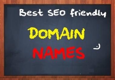 I will suggest seo friendly domain names