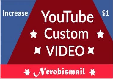 Increase HQ profile custom YouTube videos Promotion world user