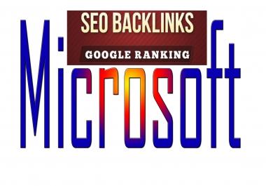 Microsoft Incredible Backlinks with fast delivery