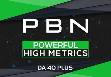 Powerful 20 High Metrics DA40+ PBN Backlink