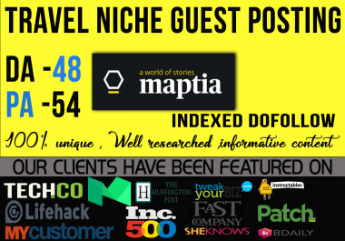 Publish a Guest post On High Quality Travel Site DA59 PA51 with DoF Backlink