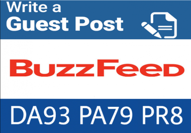 premium Guest Blog on Buzzfeed. Com DA93 PA79,  PR8 DOF Backlink