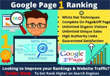 I will rank website Google first page Or Get Money Back