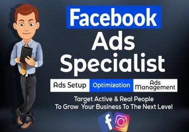 I will setup and optimize facebook ads with best targeted audience