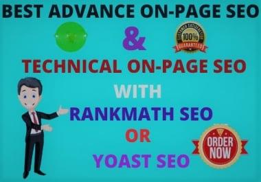 I will do complete wordpress on page seo with rank math or yoast