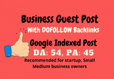 Business Guest Post on DA54 news blog