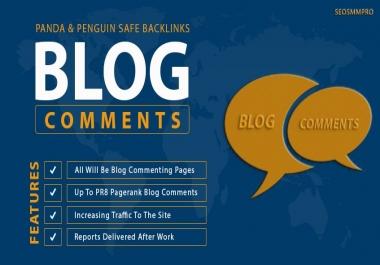 I will manually create 1499 Unique Domain dofollow blog comments backlinks