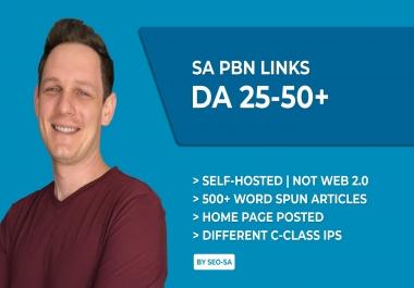 Manually Create 5 x Unique Domain High DA/PA South African PBN Backlinks