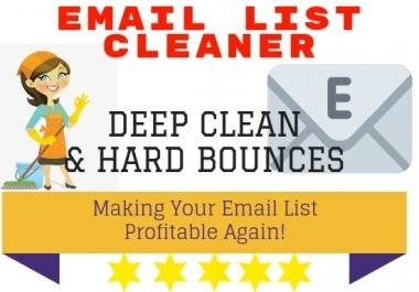 deep clean and hard bounce your email list