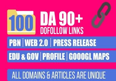 SEO New Strategy 2021,  Powerfully 100,  PBN,  Web 2,  Press Release,  EDU,  Profile & Google Maps Blogs