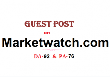 Publish Content/press release on marketwatch Dofollow DA-92