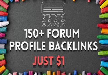 150+ Forum Profile SEO Backlinks with user credit and full reports in excel
