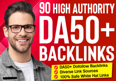 90 high quality dofollow SEO backlinks high da authority white hat link building