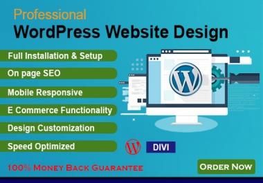 design professional and responsive WordPress website