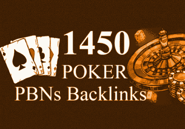 1450 Pbns backlinks Casino,  Gambling,  Poker,  Judi Related - Manual work