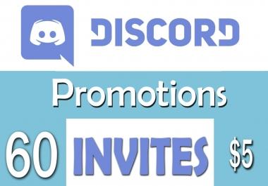 Buy 60 Discord Members or Referrals to Your Server