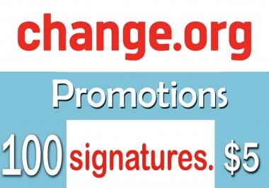 Buy 100 Change. org Signatures to Your Petition