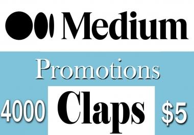 Buy 4000 Medium Claps to Your Article