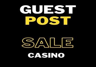 I will write and publish to rank your casino website with dofollow high quality link