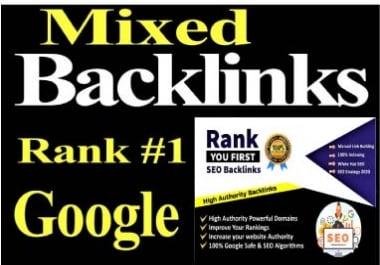 80 Mixed backlinks DA 50+Permanent Natural High quality Do-follow Link building rank your website