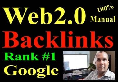 80 Manual Web 2.0 Backlinks Dofollow high quality permanent link building