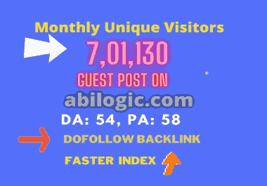 Publish a dofollow guest post on Abilogic with Google index