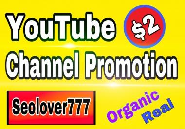 YouTube organic promotion via real & active audience