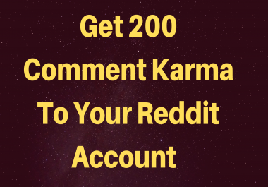 I Will Increase 200 Karma To Your Reddit Account