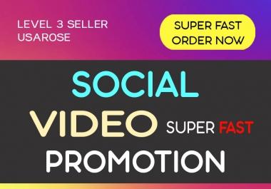 SOCIAL VIDEO PROMOTION,  HIGH QUALITY SERVICE AND LONG LASTING